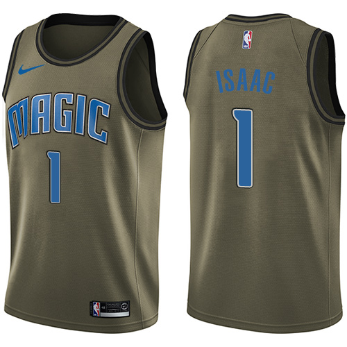 Nike Magic #1 Jonathan Isaac Green Salute to Service Youth NBA Swingman ...